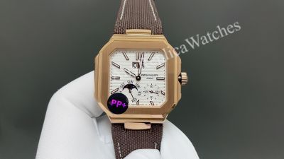 PP Factory Patek Philippe Cubitus Cal.240 Movement 45mm Black/White Face Rose Gold Case Watch